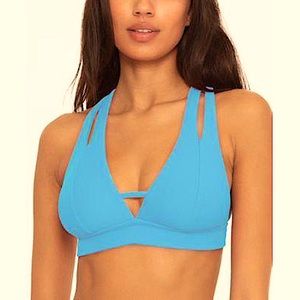 Becca split strap swim top